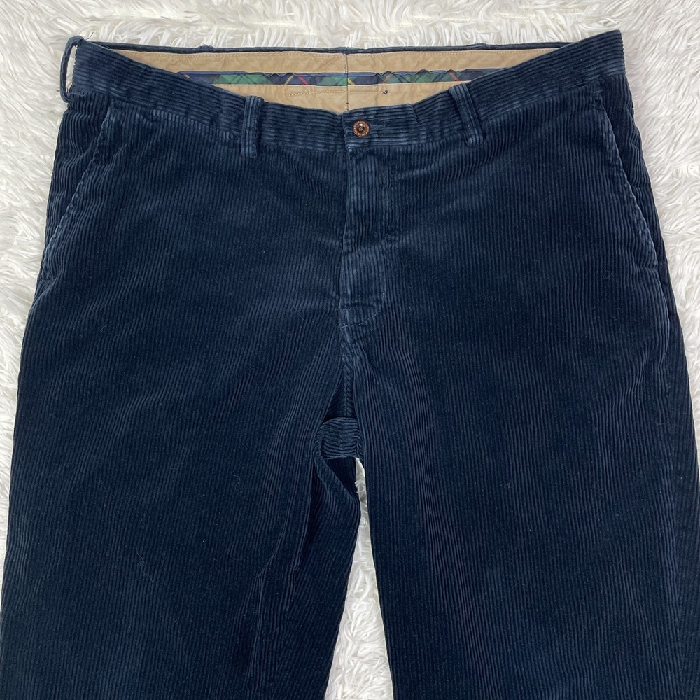 VTG Polo Ralph Lauren Pants‎ Mens 38x30 Blue Corduroy Preston Pant Cotton Casual - Picture 2 of 15